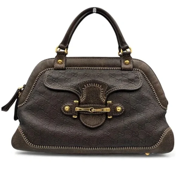 Gucci Dark Brown Leather Satchel - Picture 2 of 16